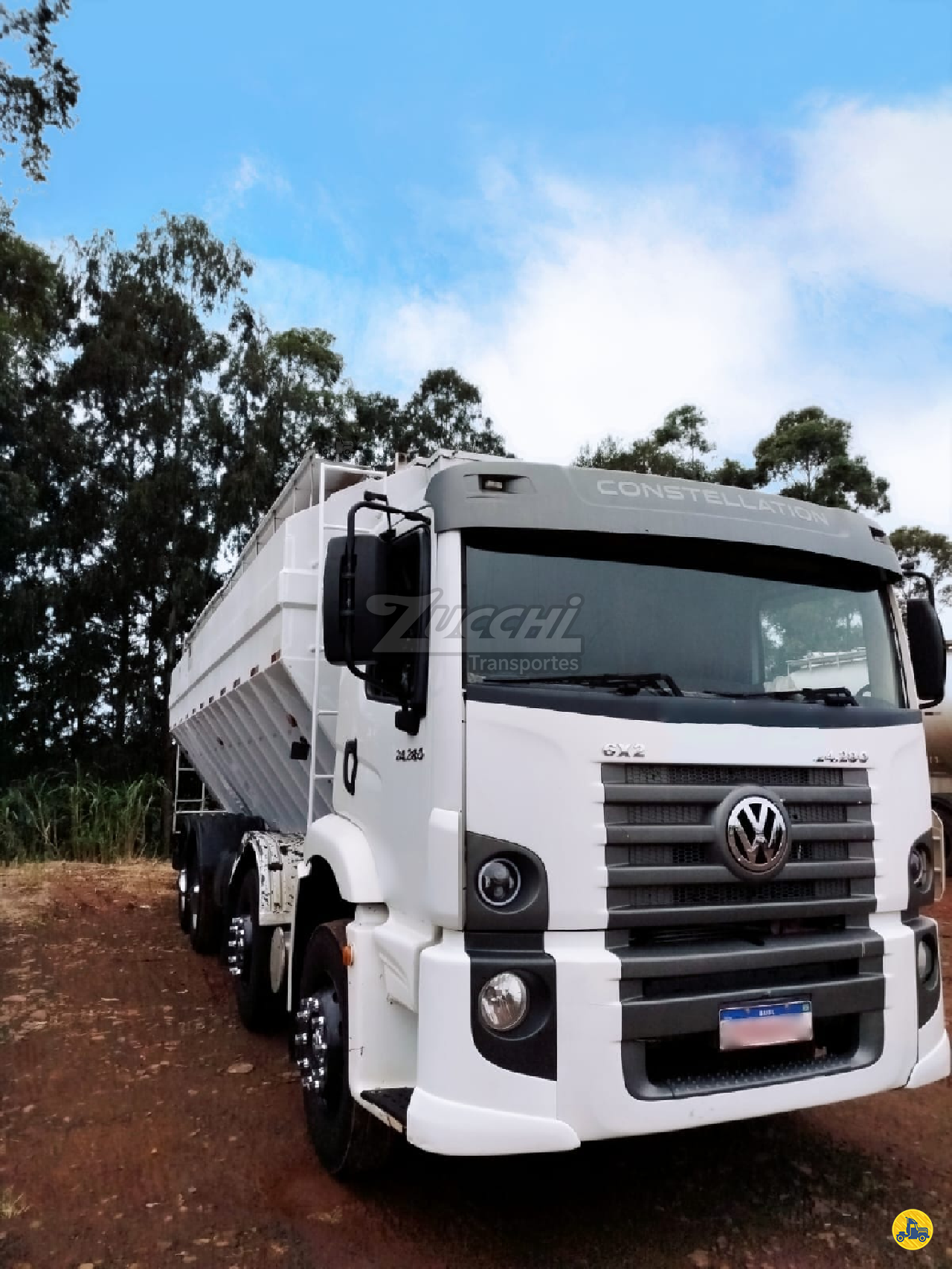 CAMINHAO VOLKSWAGEN VW 24280 Silo BiTruck 8x2 Zucchi Transportes PALMITINHO RIO GRANDE DO SUL RS